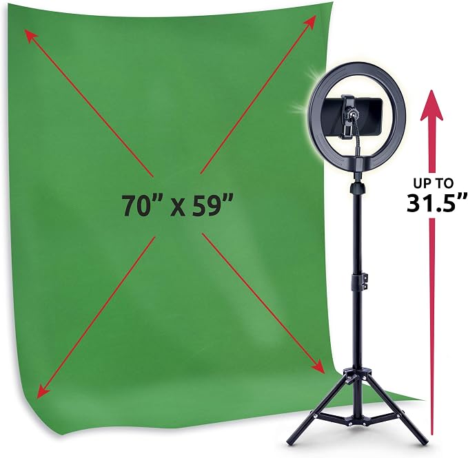 Canal Toys New So DIY TikTok Instagram YouTube Multicolored Ring Light with Green Screen and Phone Mount Tripod. Studio Creator 2 Influencer Video Creator Kit