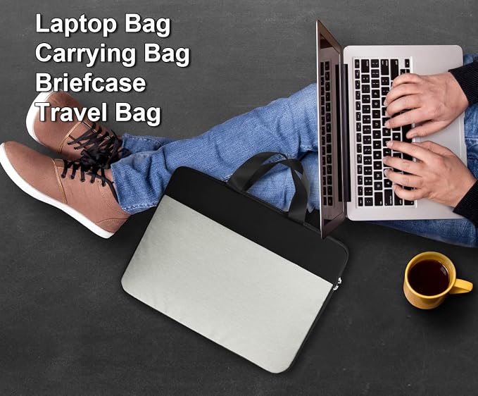 Laptop sleeve 15.6 inch, Laptop Case, laptop bag, Durable Shockproof Protective Computer Cover Carrying Bag Briefcase for 15" 15.6" HP Asus Acer Dell Lenovo Laptop Notebook Ultrabook, (Black/Grey)