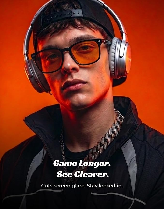 TIJN Premuim Blue Light Blocking Glasses for Women Men Square Frame Nerd Eyeglasses Anti Blue Ray Computer Screen Glasses