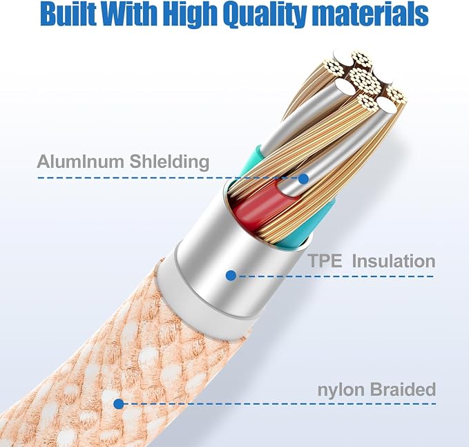 USB C to C Charging Cable 10ft, 60W Fast Type C to C Charger Cord Long for Apple iPhone 17 Pro Max/17 Air/16 Pro Max/15 Plus, MacBook Pro 2021/2020/2019,iPad 12.9/11 inch/Mini/Air 5/4,Samsung Galaxy