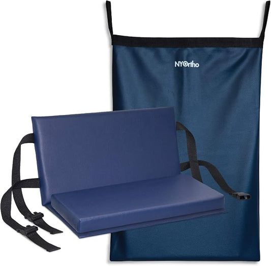 NYOrtho Wheelchair Foot-Rest Extender Elevating Pad - Leg Cushion Protector + Carrying Bag | Secures Easily with Quick-Release Strap Seat Widths 16" - 20" + Carrying Bag, 1" Foot Platform