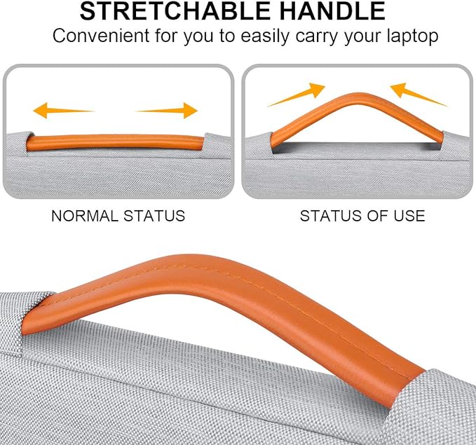 Lacdo 360° Protective Laptop Sleeve Case for 14 inch MacBook Pro M5 Pro/Max A3426 A3427 (2026), M5/M4/M3/M2/M1 A3434 A3112 A3401 A3185 A2918 A2992 | 13.8 inch Surface Laptop 7th Computer Bag, Gray