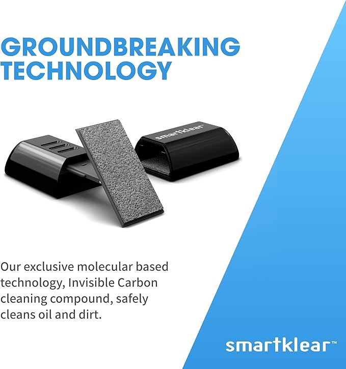 SmartKlear Smart Phone Screen Cleaner - Compatible with iPhones, Androids, and More - Cleaner with Carbon Microfiber Tech-Black-1 Count (Pack of 1)