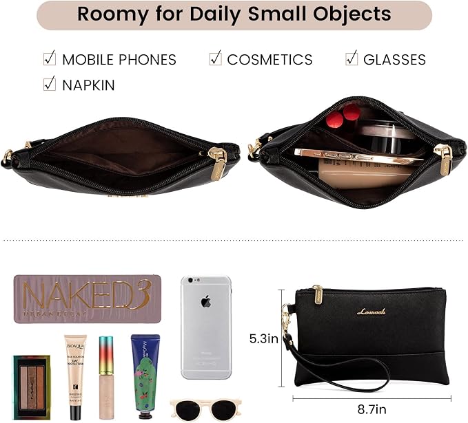 LOVEVOOK Laptop Tote for Women - 15.6 Inch Professional PU Leather Computer Briefcase, Waterproof Handbag, Large Capacity Business Teacher Office Bag, Crossbody Purse - Black