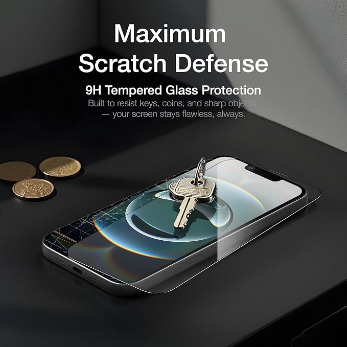 AMAZINGthing for iPhone 17 [Titan Filter 7 - Full Glass] Screen Protector, 9H Tempered Glass, Full Coverage, Case‑Friendly, Oleophobic, Alignement Frame, 2 Pack (Anti-glare&reflexion Matte, iPhone 16e/17e)