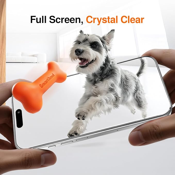 SMARTDEVIL 2 Pack Screen Protector for iPhone 16 Plus/iPhone 15 Plus, 9H Hardness Military Grade Shatterproof HD Clear Tempered Glass, Easy Install, Auto Bubble-Free and Dust-Free Box, Case Friendly