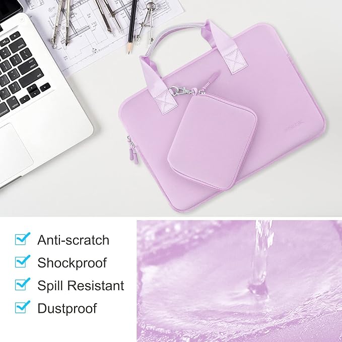 11.6 12.9 13 inch Elastic Laptop Sleeve with Small Case Compatible with 13 inch MacBook Neo Air Pro M5/M4/M3/M2/M1, iPad 13 12.9, XPS 13 and Most 11.6 12.9 13 inch Notebooks Tablets,L02P01