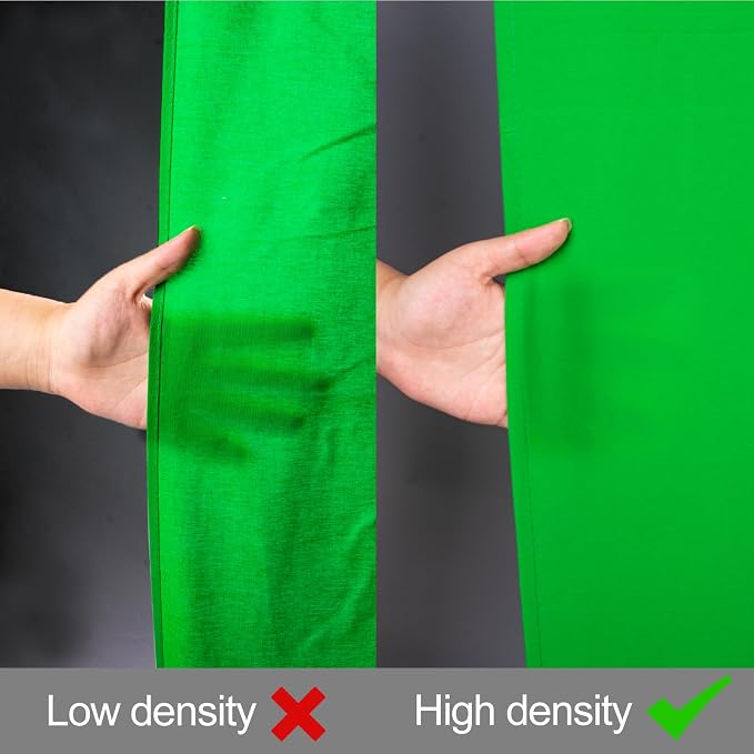 EMART Green Screen Backdrop, 10 x 12 Ft Photography Greenscreen Background Sheet Fabric Kit for YouTube Video Streaming Zoom, Small Photo Chromakey Muslin Cloth Curtain with 4 Clip