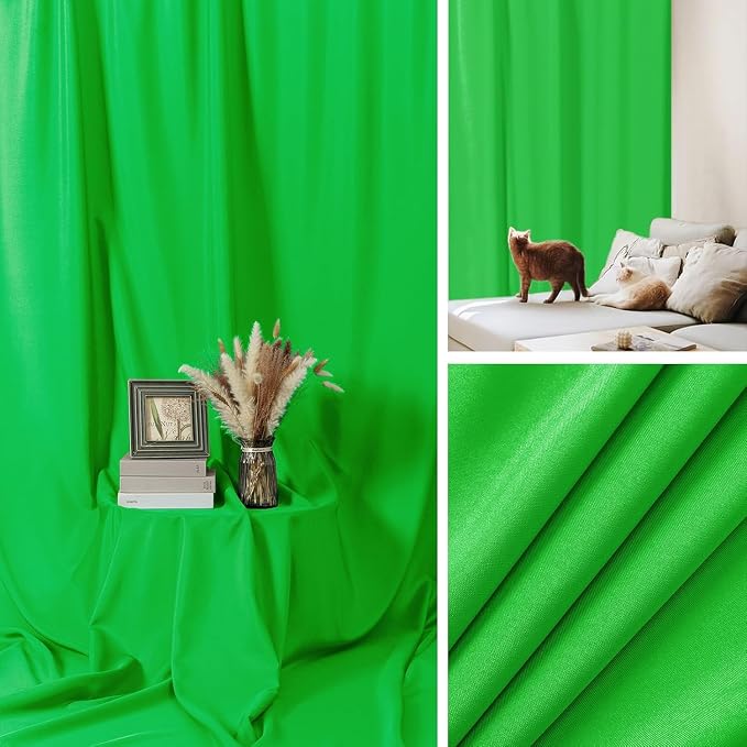 Sugargirl 10X10FT Green Backdrop Background for Photography, Photo Backdrop Green Screen Photo Booth Backdrop for Photoshoot Party Video(1 Panel)