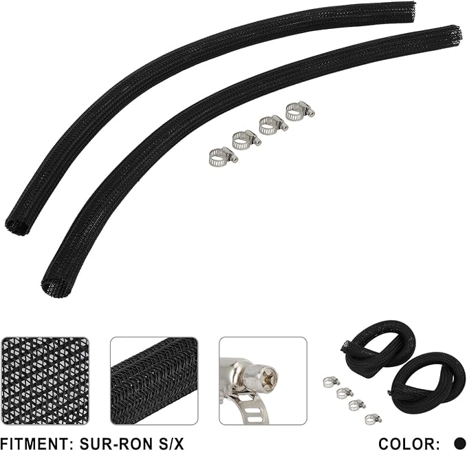 4/5 Inch Surron Electric Dirt Bike Cable Management Sleeve Black - for Sur Ron Light Bee X S Talaria Sting MX3 MX4 XXX E Ride Pro SS S X260 X160|Mesh Wire Wrap Cover|Cord Protector Tube