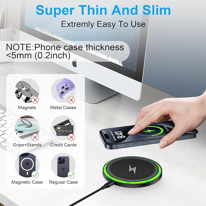 Wireless Charger Samsung Fast Charging Pad for Samsung Galaxy S26 S25 Ultra/S26+/Z Fold7 Flip7/S24FE/S23/S22,Google Pixel 10 Pro XL 9a,Moto G Stylus 5G,2Pack 15W Android Phone Wireless Charger Station