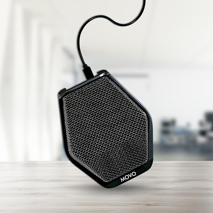 Movo MC1000 Conference USB Microphone for Computer Desktop and Laptop with 180° / 20' Long Pick up Range Compatible with Windows and Mac for Dictation, Recording, YouTube, Conference Call, Skype