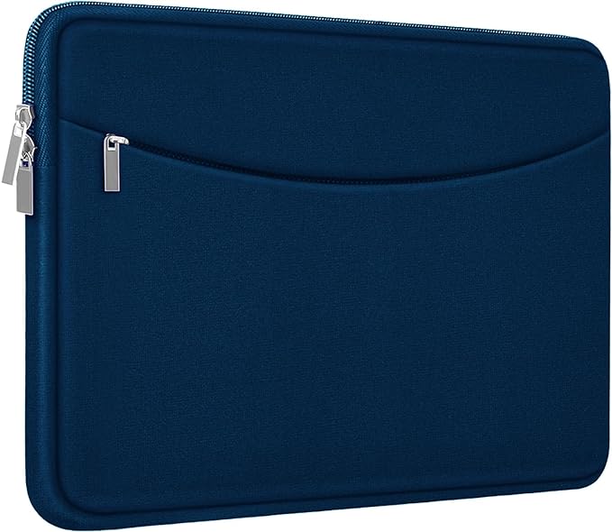 Laptop Sleeve Case 14 inch, Shockproof Protective Laptop Cover Briefcase Carrying Computer Bag with Accessory Pocket Portable Computer Sleeve for 14" MacBook, HP, Dell, Lenovo, Acer, Blue