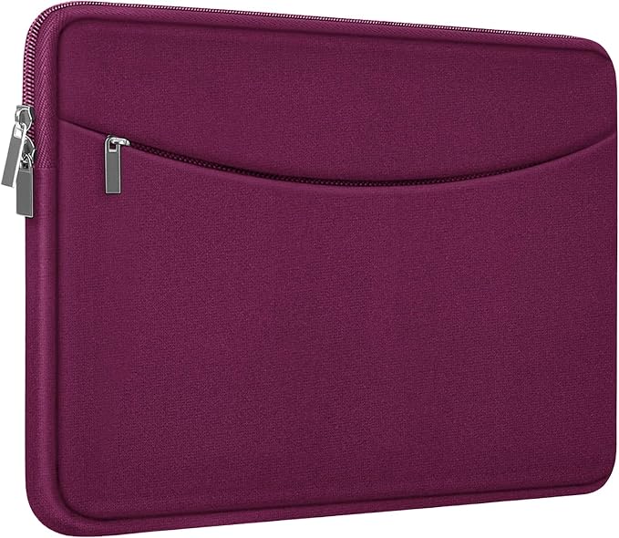 Laptop Sleeve Bag 14 inch, Shockproof Protective Laptop Cover Carrying Computer Bag with Accessory Pocket Portable Computer Case for 14" MacBook, HP, Dell, Lenovo, Acer, Rose Red