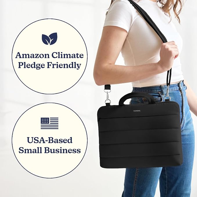 Vandel 13-14 inch Laptop Carrying Case Sleeve with Strap, Shoulder Bag with Handle, 14 in Laptop Computer Bag for Women, MacBook Air 13 Inch Carrying Case, MacBook Pro 14 in HP Messenger Carrier