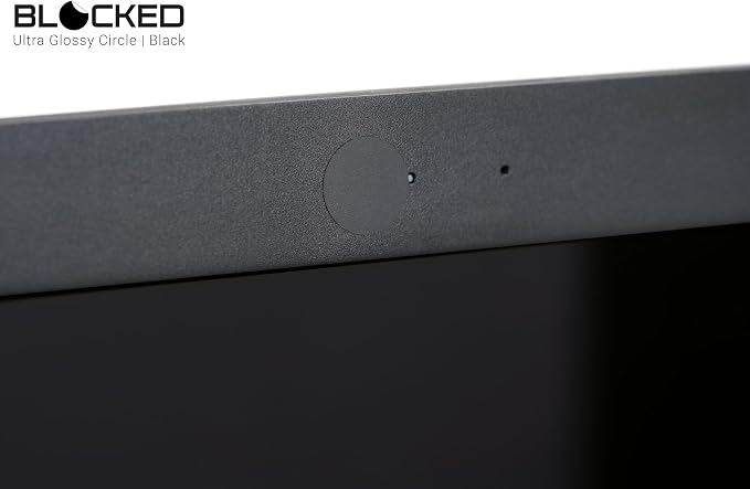 Blocked Original Vinyl Webcam Cover Stickers | Restickable & Stackable Privacy Covers | for All Camera-endable Devices | 5-Sizes | 95 Black (Muted Matte)