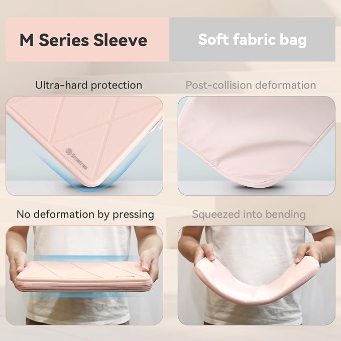 Smatree M52TP Hard Protective 14 inch Laptop Sleeve Case Compatible for Samsung Galaxy Book5/4/3 Pro/Book4 Edge, Lenovo ThinkBook 14/IdeaPad, DELL Inspiron/Latitude, ASUS TUF Gaming A14,Pink(X8244TP)