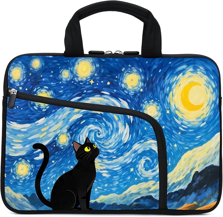 15Inch Laptop Sleeve Carrying Bag with Handle， Front Pocket for Placing Power Adapter and Mouse for men women