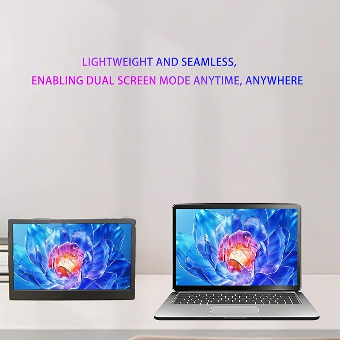 11.6“ Portable Monitor for Laptop, External Travel Monitor with Kickstand, USB-C HDMI Gaming Monitor with Built-in Speaker, Small Monitor for Laptop, Phone, PC PS4/5,Switch,Xbox,Office/Gaming