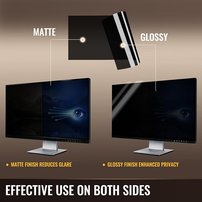 [2 Pack] 24 Inch Privacy Screen Protector - 95% Blue Light Blocking, Anti-Glare Monitor Filter for 16:9 Widescreen - Anti-Scratch Privacy Shield
