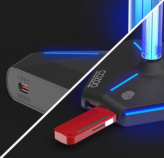 RGB Headphone Stand with 2 USB2.0 Extension Charging Port Extender Cord,Headset Stand Holder for Gamer Desktop Table Game Earphone Accessories,PC Gaming Accessories for Gamer,Gifts for Boyfriend