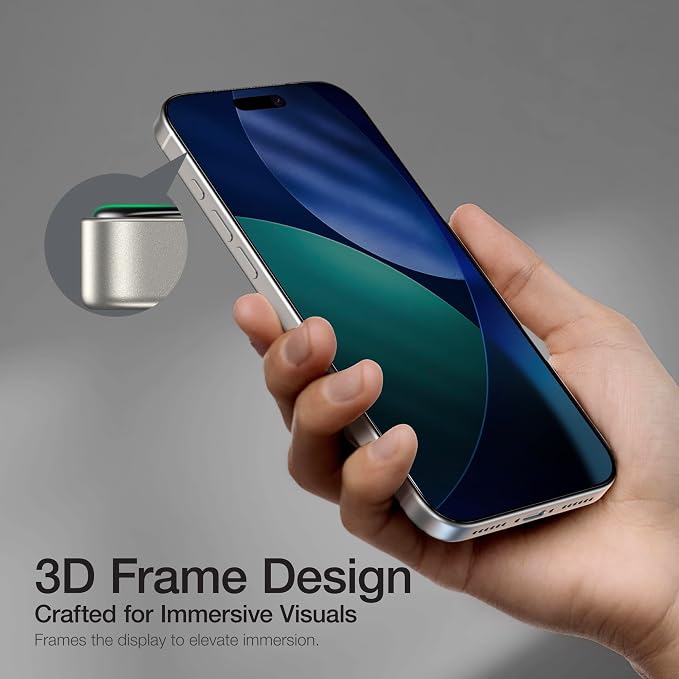 AMAZINGthing for iPhone 17 [Titan Filter 7 - Full Glass] Screen Protector, Ultra Clear, 9H Tempered Glass, Full Coverage, Case‑Friendly, Oleophobic, Alignement Frame, 2 Pack