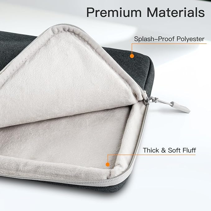 JETech Laptop Sleeve for MacBook Neo (A18 Pro), 14-InchMacBook Air/Pro, MacBook Pro M1-M5 2021-2026, Waterproof Bag Case with Pocket, Compatible with 14 Inch Notebook (Dark Grey)