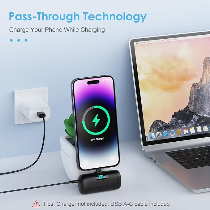 Small Portable Charger for iPhone 14/13,5000mAh PD Fast Charging Power Bank,Mini Battery Pack Portable Phone Charger Travel Essentials for iPhone 14/14 Pro Max/13/13 Pro/12 Pro/11/XS/XR/X/8/7/6 Series