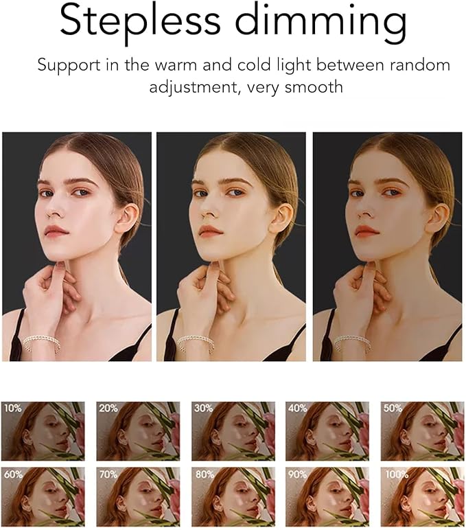 Mini Portable Clip on Fill Light, LED Rechargeable Selfie Light, Dimmable 3000k to 7000k, 1200 Mah High Capacity Battery, Suitable for Selfies,Video Conferencing,Photography