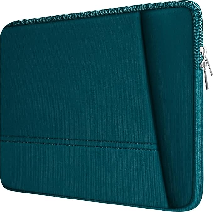 Laptop Case 15.6 inch, Sturdy Portable Monitor Computer Laptop Case, Carrying Sleeve Bag 15.6'' with Pockets for MacBook PC Mac HP Lenovo Dell Asus Xbox Switch, Cyan