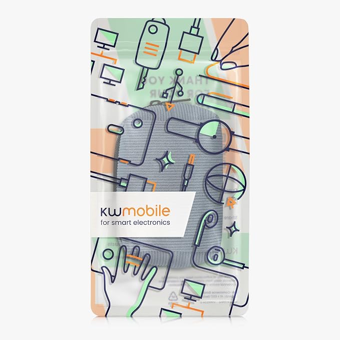 kwmobile Mouse Case for Logitech Lift/MX Vertical/Anker Vertical Carry Case - Protective Carry Pouch for Bluetooth Mouse - Soft Neoprene Protection - Vintage Blue