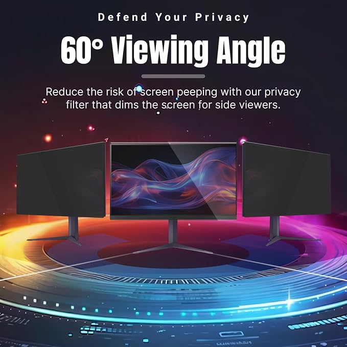 Hanging Computer Privacy Screen Protector Shield Compatible for 23.8/24 Inch 16:9 Widescreen Desktop Monitor - Anti Glare Filter Blue Light Filter Type Anti Scratch