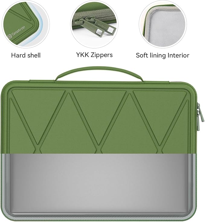 Smatree Hard EVA Protective Sleeve Case Compatible for 14 inch ASUS Zenbook 14 UM3406/A14 UX3407, for ExpertBook B9 OLED B9403 Notebook Bag, Green (X8038TG)
