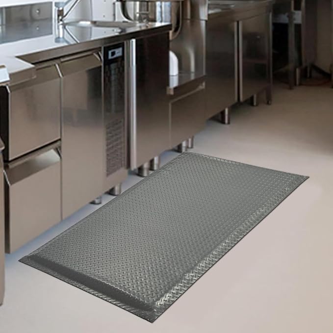 Anti Fatigue Mats Industrial 2' x 3' 15/16" Extra Thick Ergonomic Standing Mat Commercial Kitchen Mat Heavy Duty Diamond Plate Shop Floor Mat Helps Relieve Back and Leg Soreness