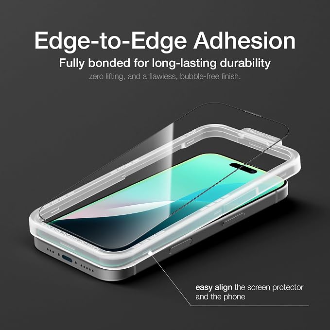 AMAZINGthing for iPhone 17 [Titan Filter 7 - Full Glass] Screen Protector, 9H Tempered Glass, Full Coverage, Case‑Friendly, Oleophobic, Alignement Frame, 2 Pack (Anti-glare&reflexion Matte, iPhone 16 Pro Max)
