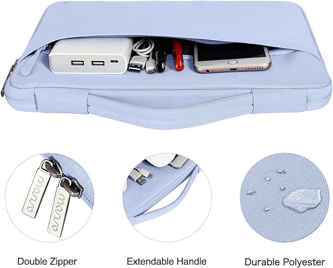 MOSISO Compatible with MacBook Pro 14 inch Case M5 2026 M4 M3 M2 M1 2025-2021 A3427 A3426 A3434 A3112 A3185 A3401 A2918 A2992 A2779 A2442, Case&Bag&Keyboard Skin&Webcam Cover&ScreenFilm, Pastel Blue