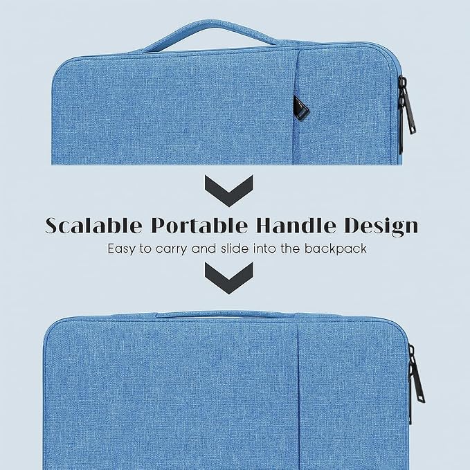ProElife 13-Inch Laptop Sleeve Case for 2026-2024 MacBook Air 13.6 inch M5/M4 & MacBook Neo 13'' A18 Pro/iPad Pro M5 13-inch Accessory Traveling Water-resistant Bag Portable Carrying Case (Light Blue)