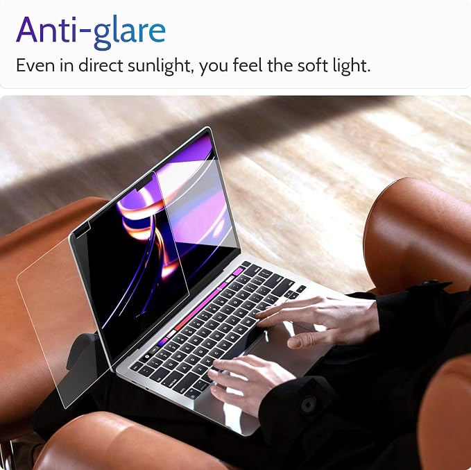 Peslv 3-Pack Anti Blue Light Screen Protector for MacBook Pro 14 Inch(2021-2026, M1, M2, M3, M4, M5), 14.2" Mac Laptop Glare Filter Uv Blocker Shield Cover Eye Protection Film