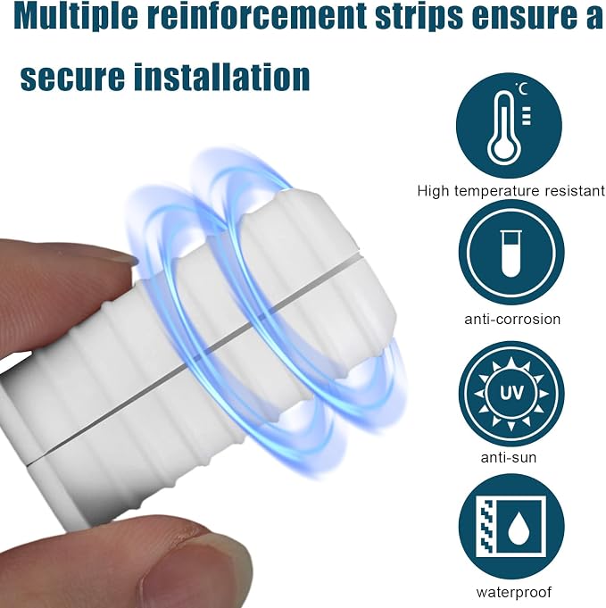 6pcs 3/4 Inch Cable Grommets for Starlink, Anti-Slip Cable Routing Kit Split Wall Hole Pass Through Bushing Grommet for Ethernet/TV Wires Waterproof Cord Protection (19mm Dia, White)