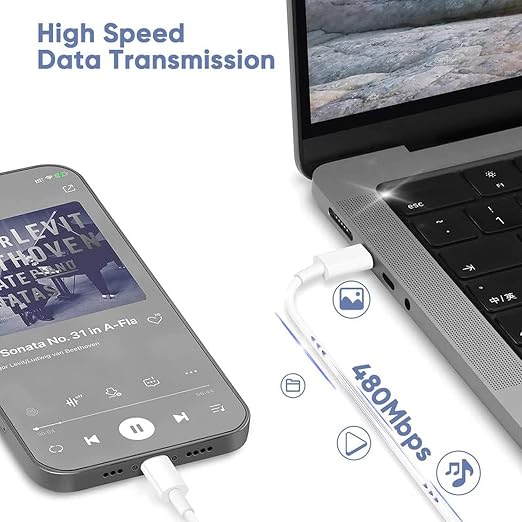 StinkLight iPhone 20W USB C Fast Charger with USB C to Lightning Cable & Compatible Cord for iPhone 14/13/12/11/XS/XR/X/iPad