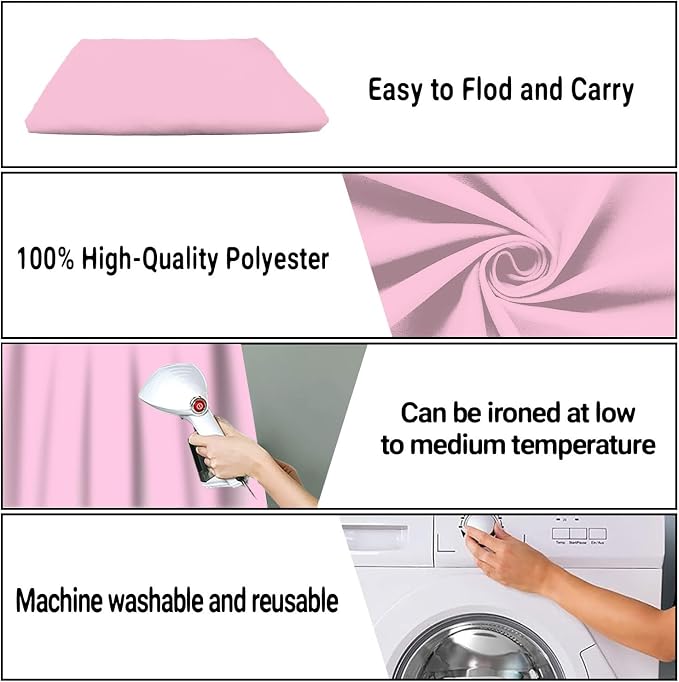 10x20FT Large Pink Backdrop Background for Photography Photo Booth Backdrop for Photoshoot Background Screen Video Recording Parties Curtain