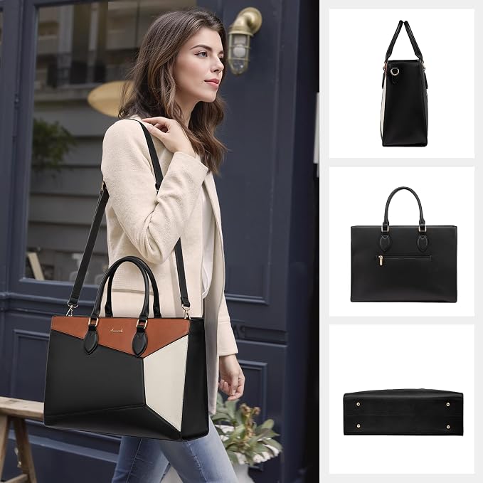 LOVEVOOK Laptop Tote Bag for Women Work Travel, Stylish Teacher Bag Purse Computer Bag, Nurse Bags Briefcase Business Handbag