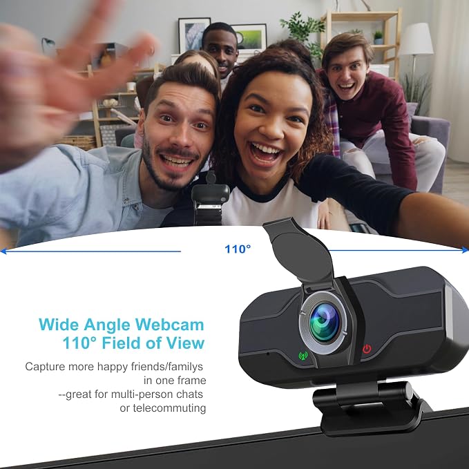 XPCAM USB C Camera 1080p Webcam with Microphone/Tripod/Cover, Auto Light Correction, 110° FOV, Plug & Play Pro Webcam for PC, Computer Camera for Laptop,Mac,Zoom/Teams/Skype/Twitch Streaming