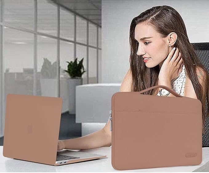 MOSISO Compatible with MacBook Pro 14 inch Case M5 2026 M4 M3 M2 M1 2025-2021 A3427 A3426 A3434 A3112 A3185 A3401 A2918 A2992 A2779 A2442, Case&Bag&Keyboard Skin&Webcam Cover&ScreenFilm, Caramel Brown