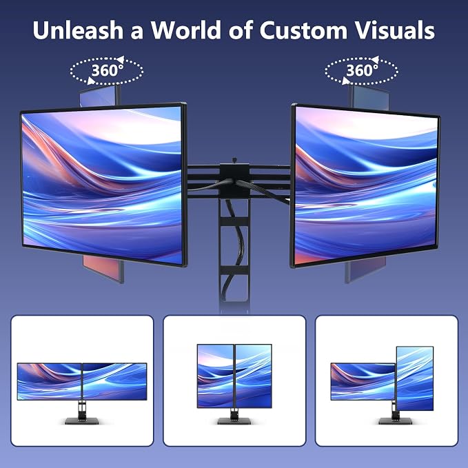 DEPGI 21" Laptop Screen Extender, Freestanding Laptop Screen Extender, 2x21 FHD IPS Extended Monitor Versatile Dual & One-Click Mirror Modes for All 13-17" Laptops (Mac/Windows/M1-M3 Compatible)