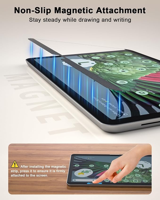 PYS Magnetic Paper-Feel Screen Protector for Google Pixel Tablet 11 Inch (2023), Detachable and Reusable, Draw and Write Like on Paper, Case Friendly, Anti-Glare Matte Finish