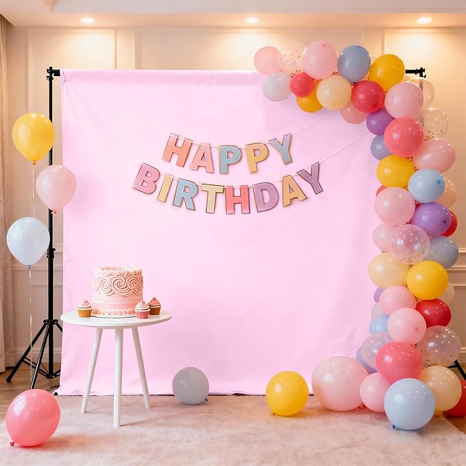 10x20FT Large Pink Backdrop Background for Photography Photo Booth Backdrop for Photoshoot Background Screen Video Recording Parties Curtain