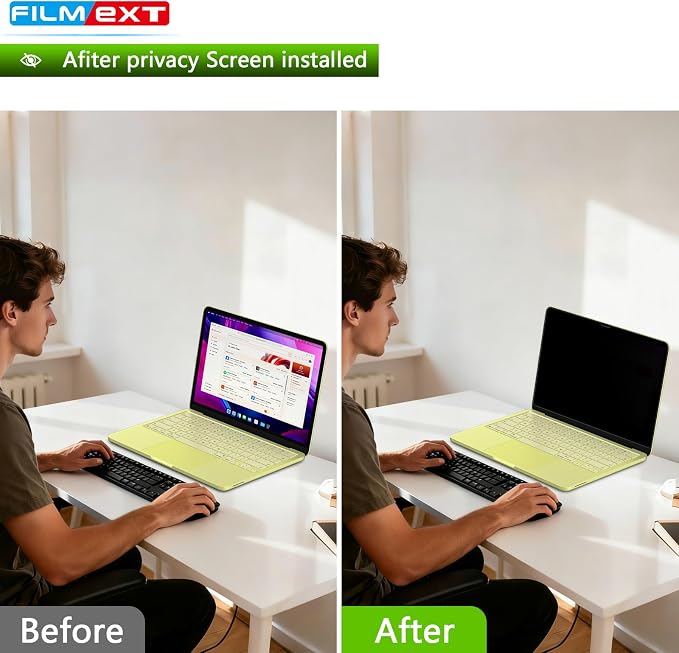 FILMEXT Privacy Screen for Macbook Neo 13 inch (2026, A18 Pro), Removable Mac neo 13" Privacy Screen Shield Anti-Spy/Blue Light/Anti Glare/Bubble Free/Easy On/Off