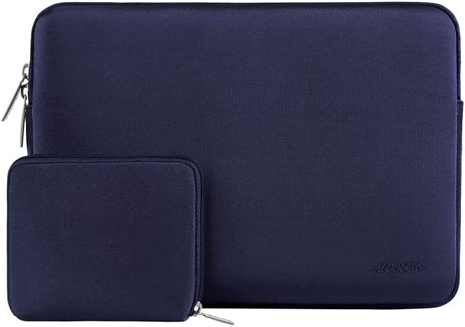 MOSISO Laptop Case 15 inch, 15 inch Laptop Sleeve Bag Compatible with MacBook Air M5 A3448 M4 A3241 M3 A3114 M2 A2941 2026-2023, Dell XPS, Neoprene Computer Sleeve Bag with Small Case, Navy Blue