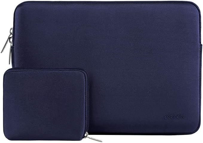 MOSISO Laptop Case 16 inch, 15-15.6 inch Laptop Sleeve Bag Compatible with MacBook Pro 16 M5 M4 M3 M2 M1, HP Acer Dell Lenovo ASUS Notebook, Neoprene Computer Sleeve Bag with Small Case, Navy Blue